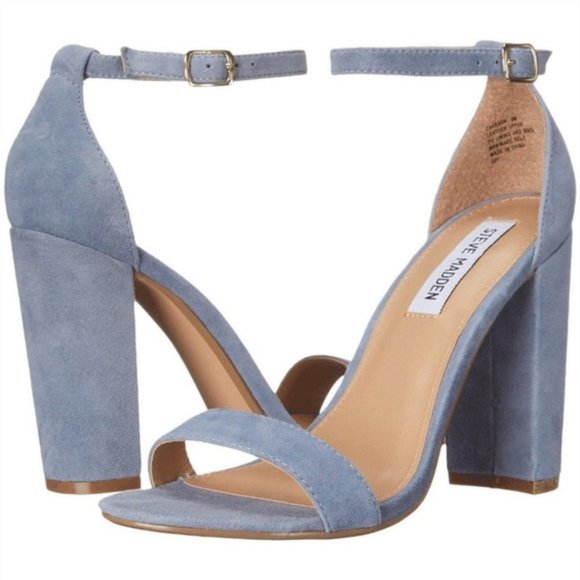 Steve Madden Blue Suede Carrson Heels - Picture 3 of 6